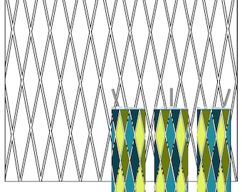 Diamonds Tumbler Template SVG Cut File