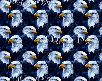12x12 Printed Vinyl American Navy Blue Eagle 4th Bird