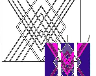 Fancy Diamonds Template SVG Cut File