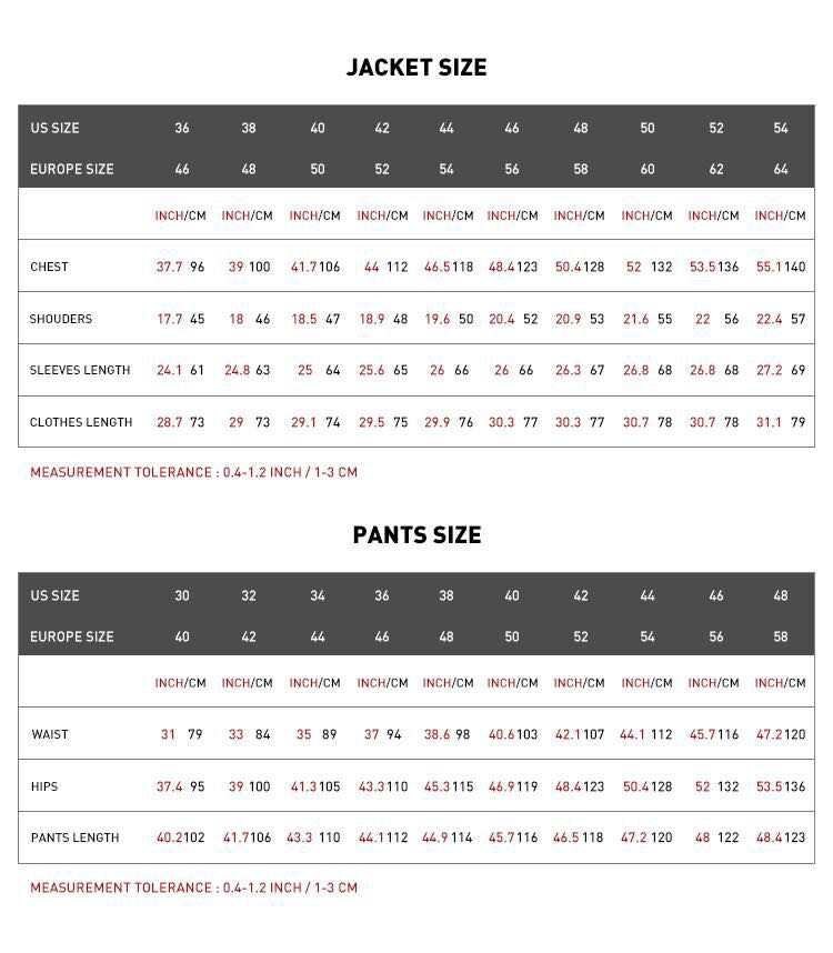 Zara man pants size chart sales