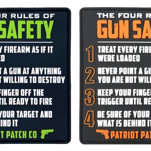 Patriot Patch Co. - 4 Rules of Gun Safety - Patch