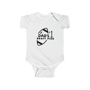 Dad&#39;s Draft Pick Football Baby Onesie: New Dad Gift