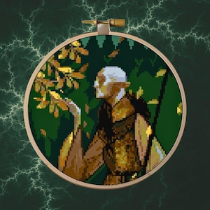 Solas-kruissteekpatroon - Dragon Age Inquisition-tarotkaart