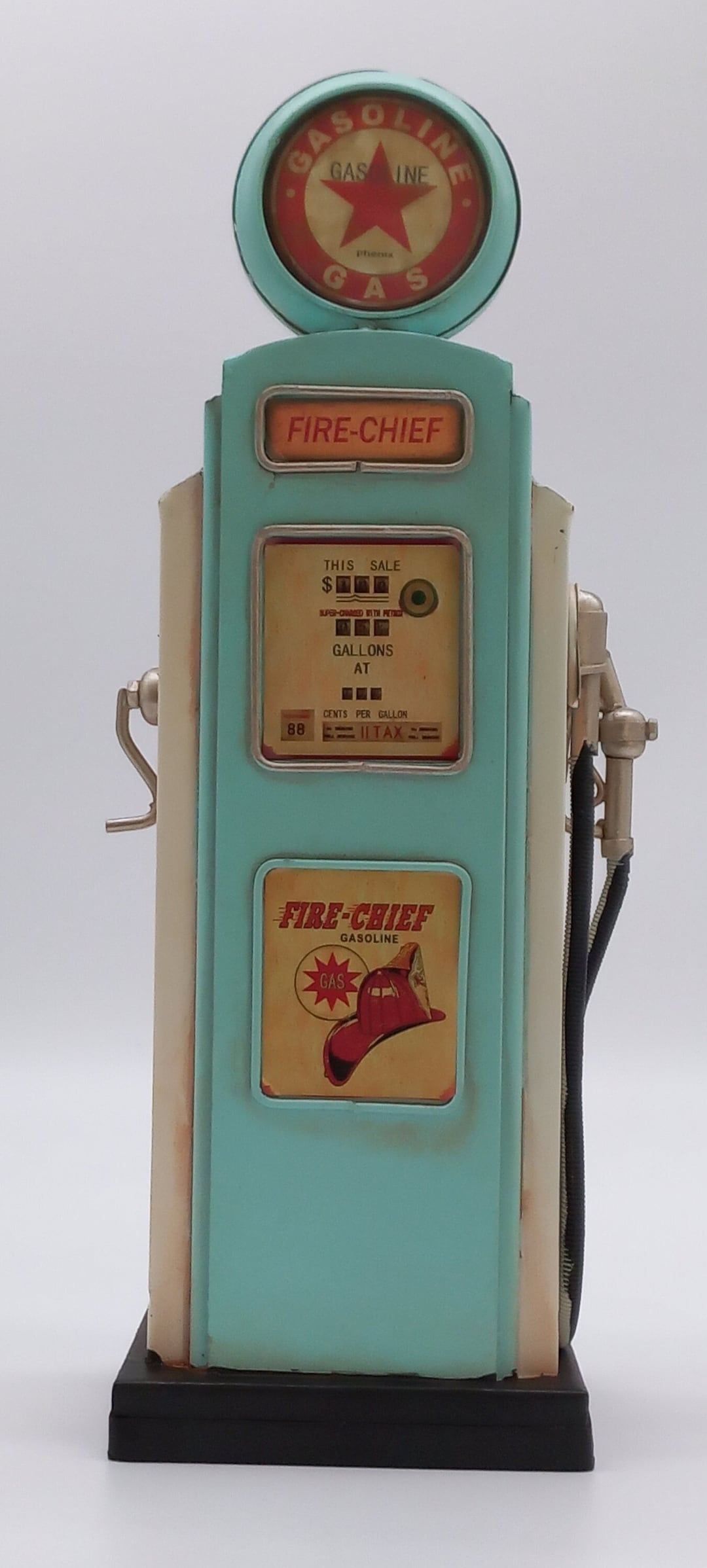 Stealstreet Ss-Cg-62519, 6.25 Inch Ceramic Painted Red Old Fashion Gas Pump Money Piggy Bank