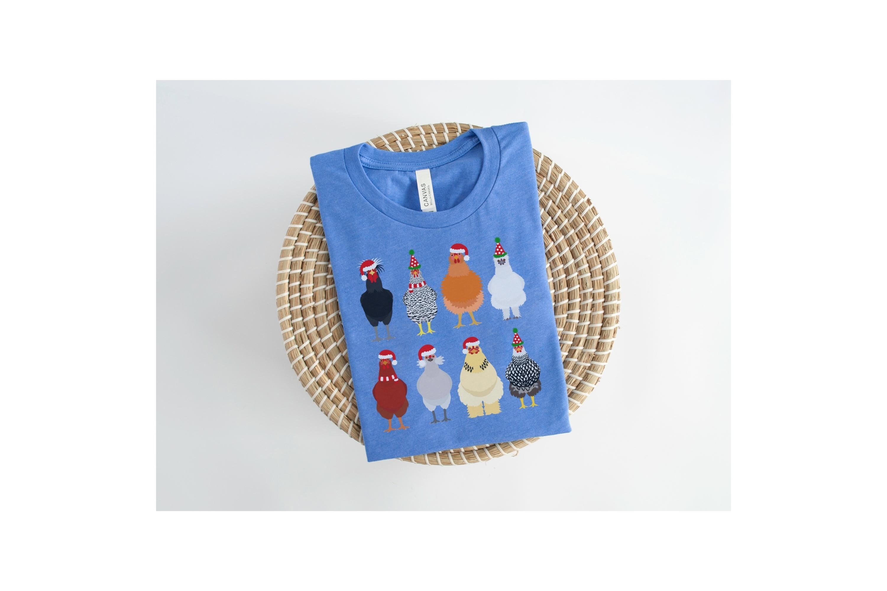 Discover Christmas Chicken Shirt, Womens shirt, Animal shirt, Farm shirt, Chicken lovers, gift, Christmas gift, funny shirt, santa