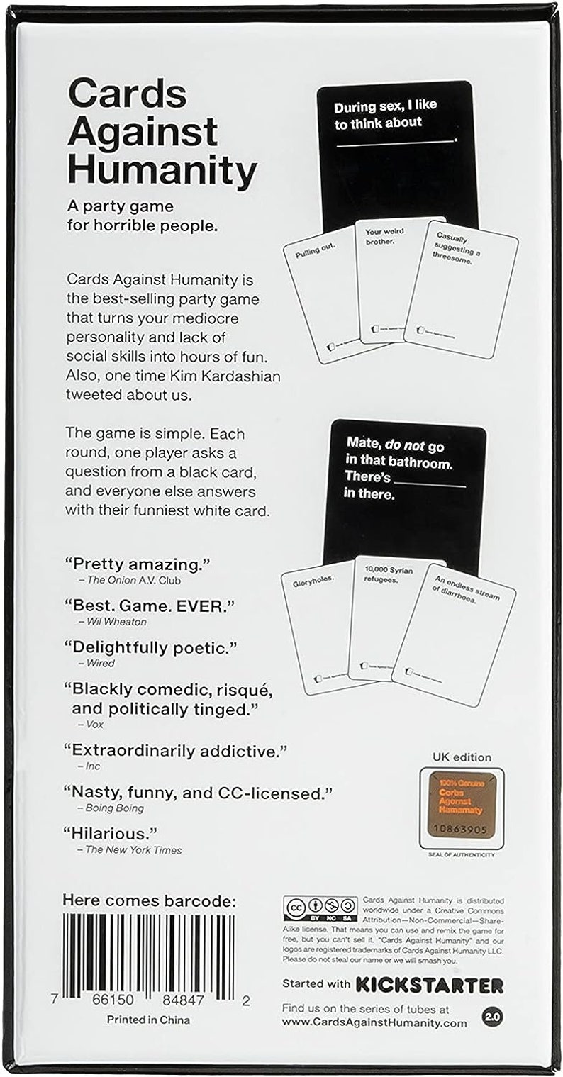 Card against Humanity UK Edition UK Seller Free UK post Get Before Christmas image 3