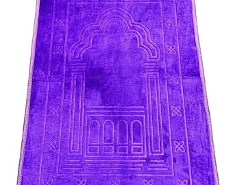 Luxus Samt gepolsterte Gebetsmatte: Extra großes, rutschfestes islamisches Design
