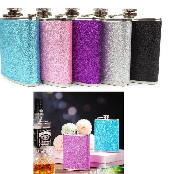 Hip Flask alcohol Wedding Birthday 5oz,6oz,7oz,8oz ,Stainless Steel Xmas Gift UK Stock