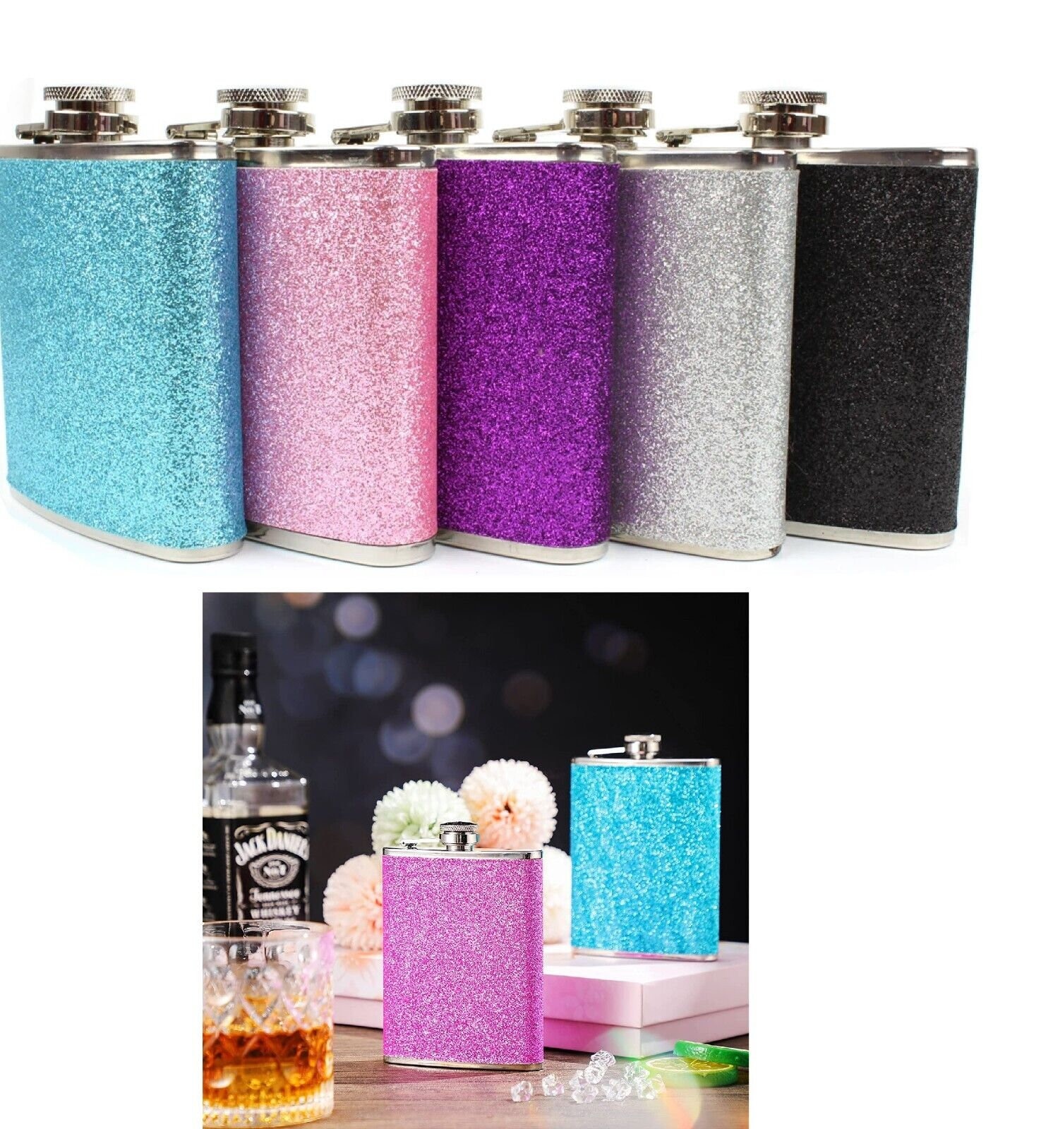 BruMate Glitter Women's Flask - 5oz Stainless Steel