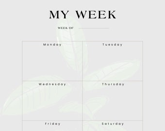 Digitale download weekplanner