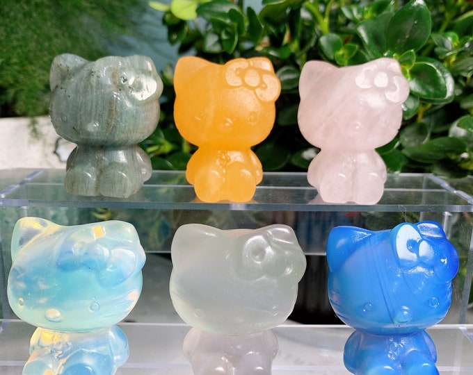 Large Crystal Hello Kitty Figurine / Glass Hello Kitty Etsy