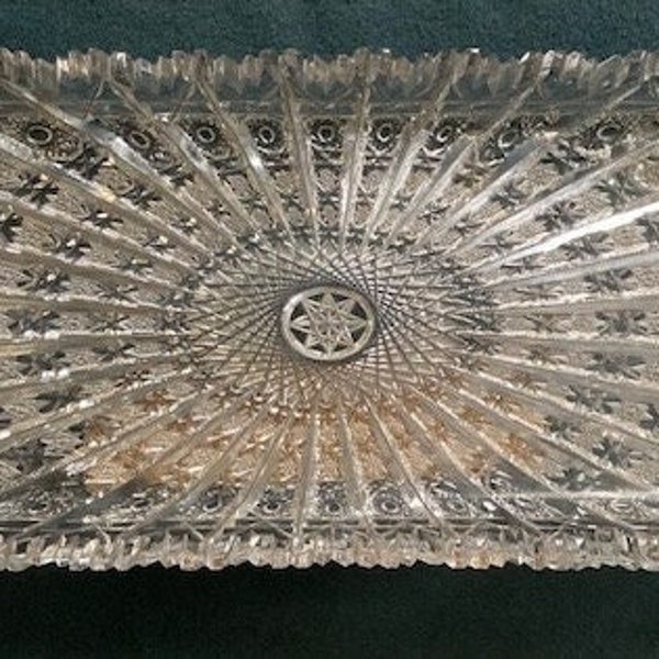 Crystal Glass Plate Etsy