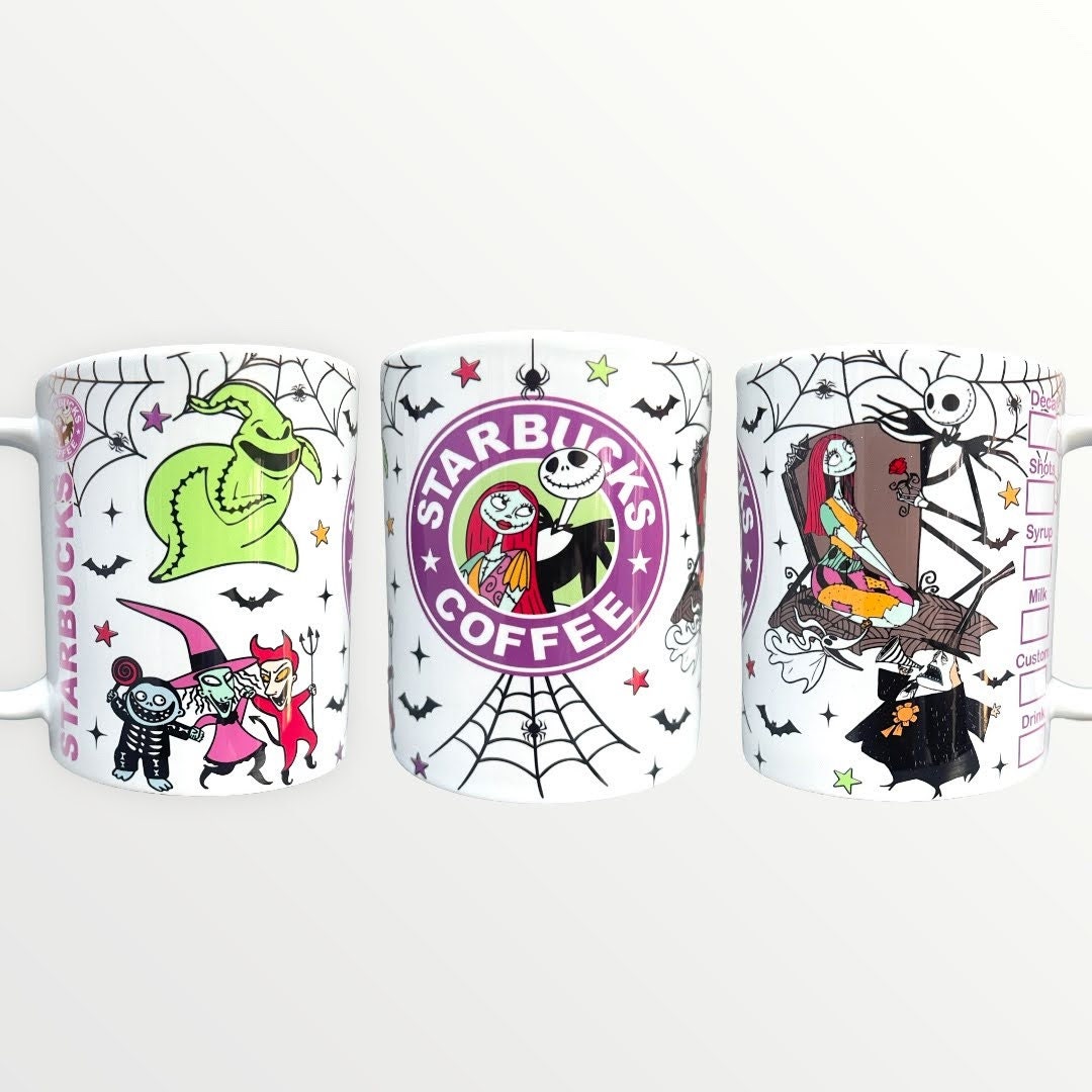 Starbucks Nightmare Before Christmas Jack and Sally and Etsy