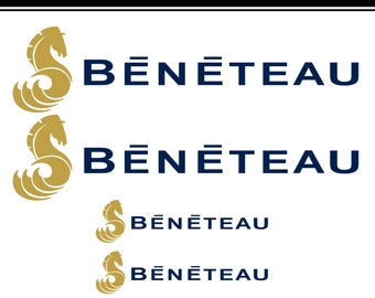 Beneteau boat stickers cut from self-adhesive foil for self-application