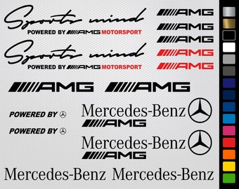 Powered by AMG Mercedes Benz Racing C55 C36 Clk E55 Cls63 E63 G55 Amg Cl500  S500 S600 S550 S420 S320 Sport Car Decal Sticker Emblem Logo 