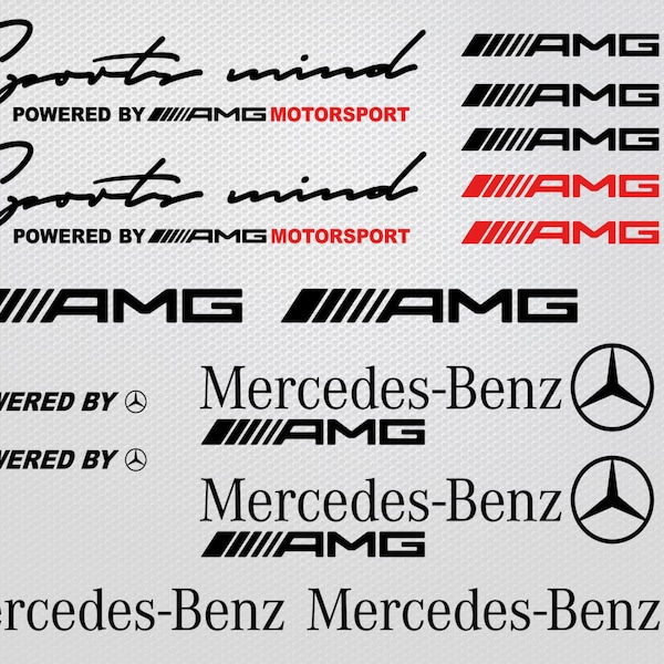 Powered by Mercedes sticker | amg decal Sports mind Benz accessories for racing tuning aufkleber adhesives vinyl cut