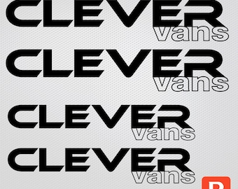 Clever Vans stickers – outdoor vinyl decals for camper customization and restoration