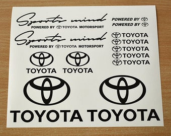 Sports Mind Powered by Toyota Motorsport car stickers cut from ORACAL vinyl foil