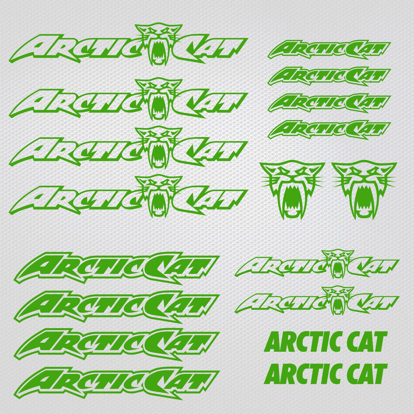 Arctic Cat Dark Green Snowmobile Sticker/Decal – 9 X 1.5 Inches – Made In USA/Canada