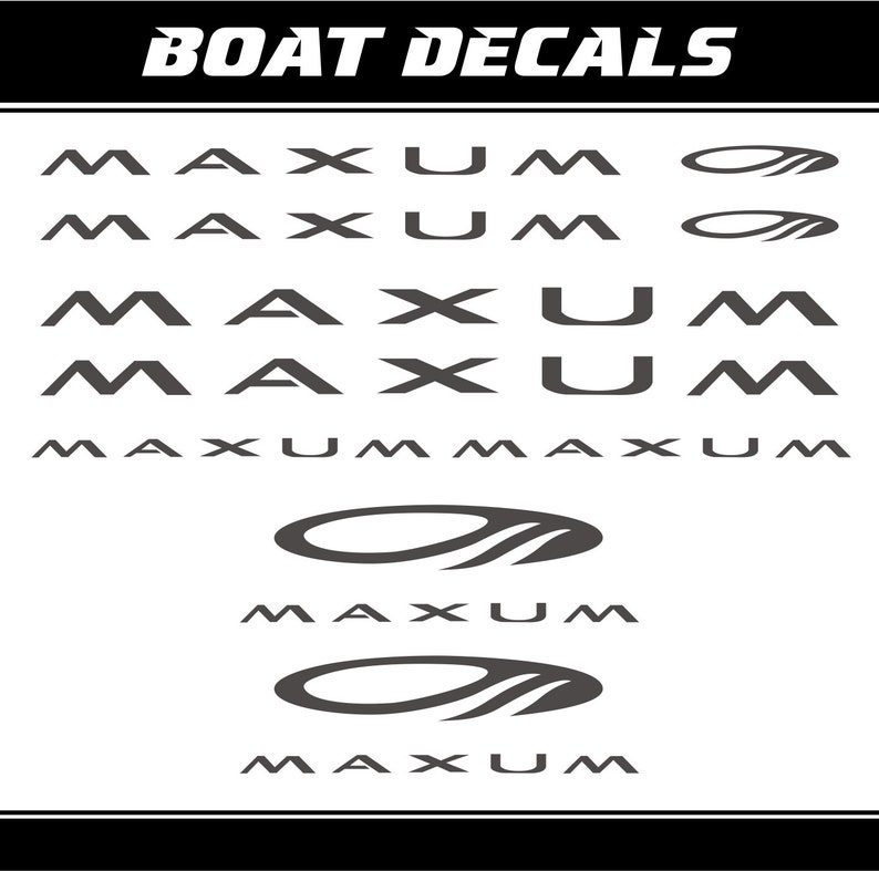 Maxum Sticker 40 Boat Decal Marine Maxxum Emblem Yacht Vinyl ORACAL