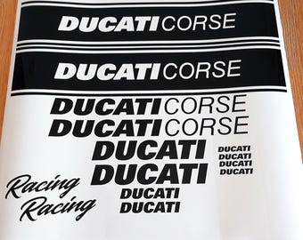 ORACAL vinyl foil graphics for Ducati Corse, perfect for refreshing the look of your motorcycle