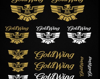 Goldwing decal stickers | motorcycle accessories Gold Wing GL 1500 for silver eagle honda tank decor for helmet cutted from adhesive foil