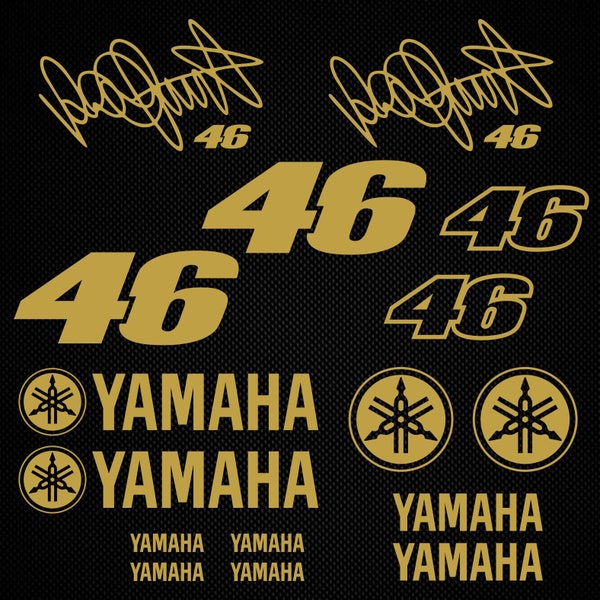 Yamaha decal | Valentino Rossi sticker for motorcycle helmet decor for tank with accessories racing number 46 speed racer moto tuning