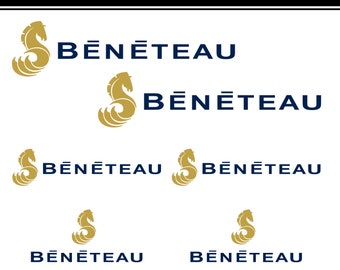 Beneteau boat stickers made of vinyl foil with name, ideal for renovation and decoration