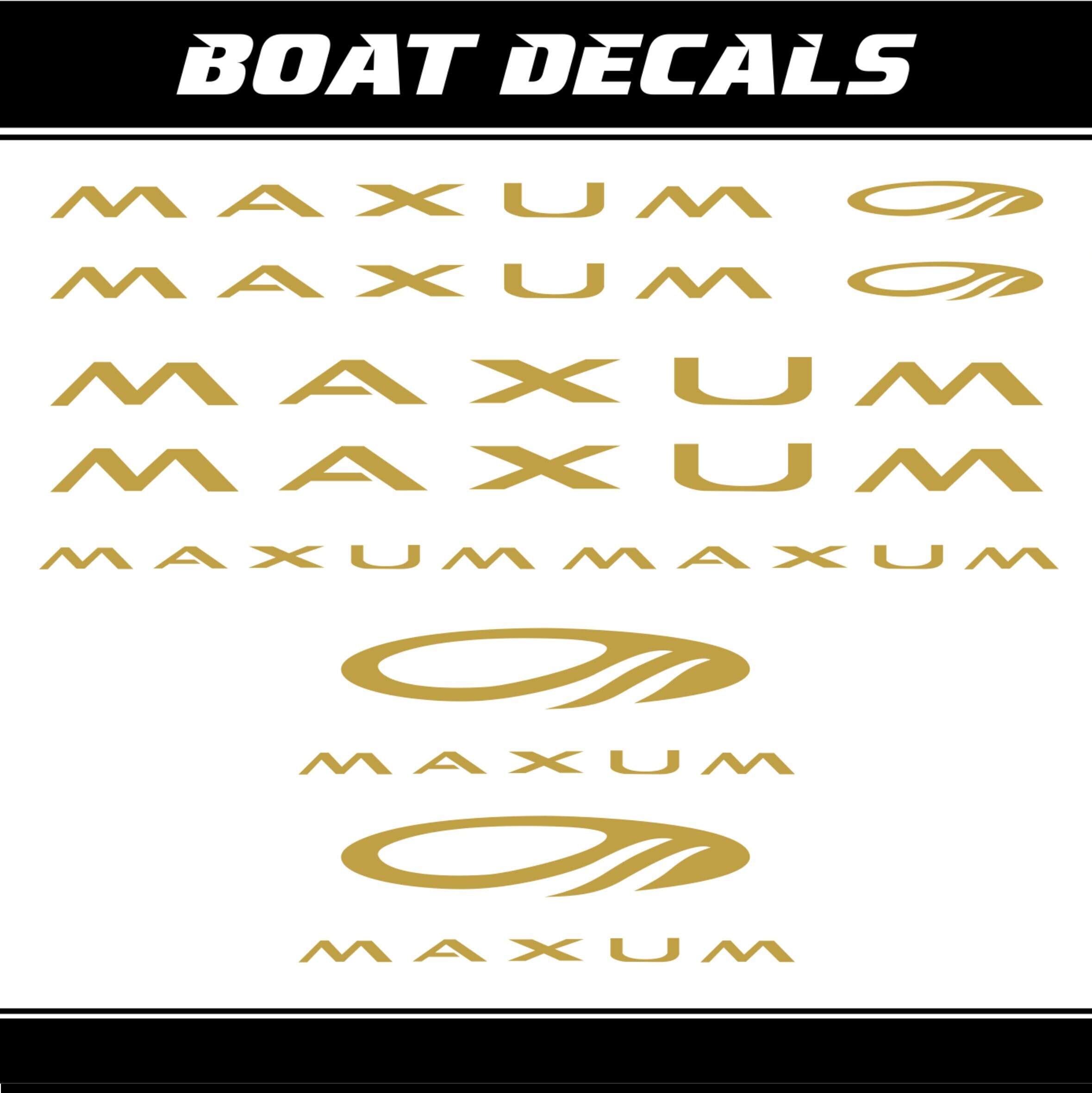 Maxum Boat Stickers Made of Self-adhesive Foil to Renew Lettering in ...