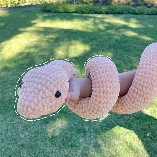 Danger Noodle, Die Python häkeln Plüschtier handgemacht amigurumi süßes Stofftier