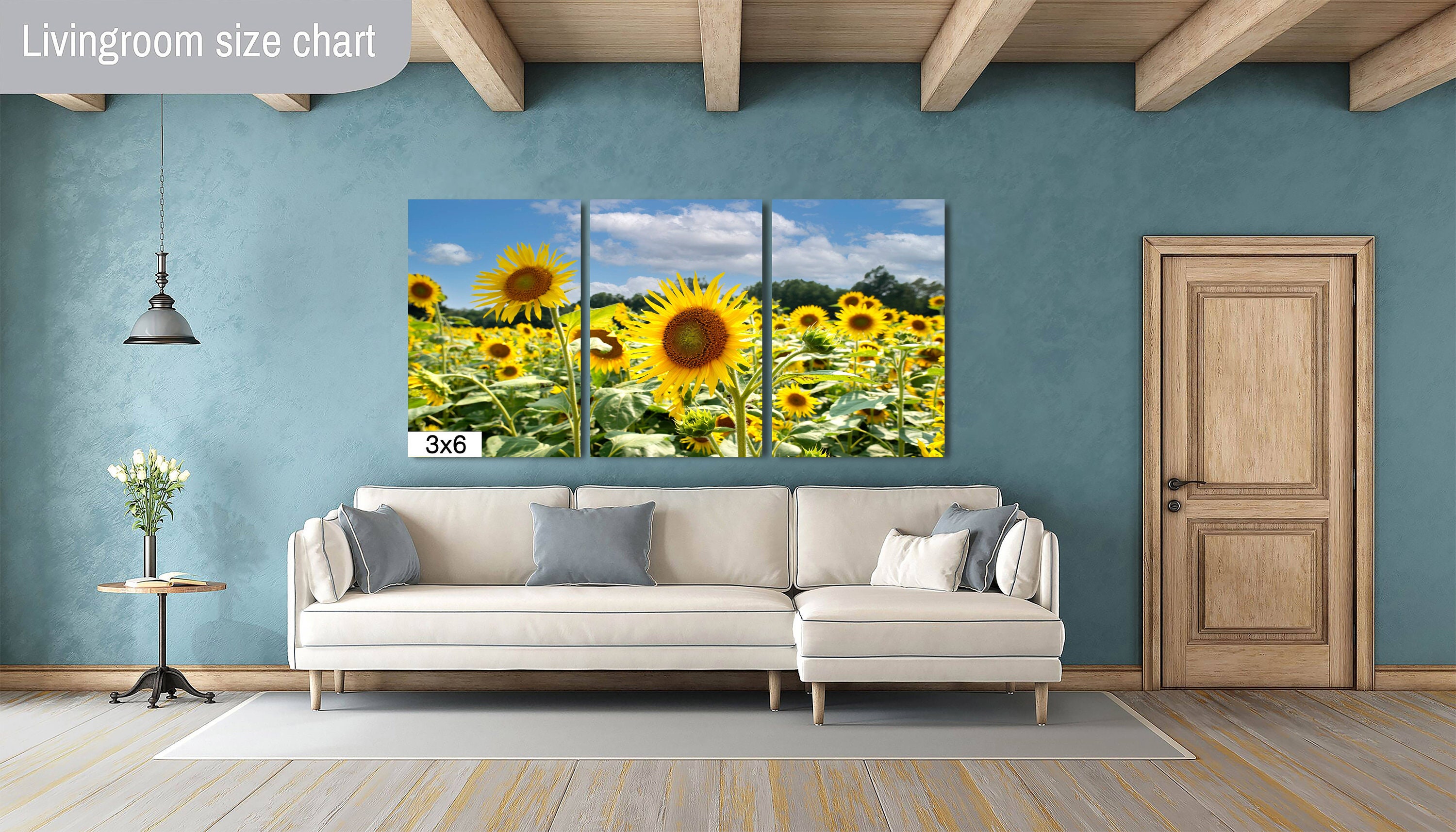 Sunflower Wall Art Sunflower Wall Decor Sunflower Canvas Sunflower