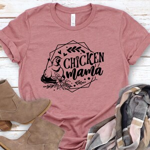 Floral Chicken Shirt - Chicken Shirt - Farm Shirt - Chicken Lover Shirt - Women&#39;s Chicken Shirt - Farm Tees