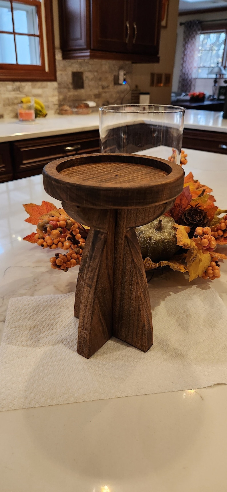 Contemporary Tall Candle Stand Etsy