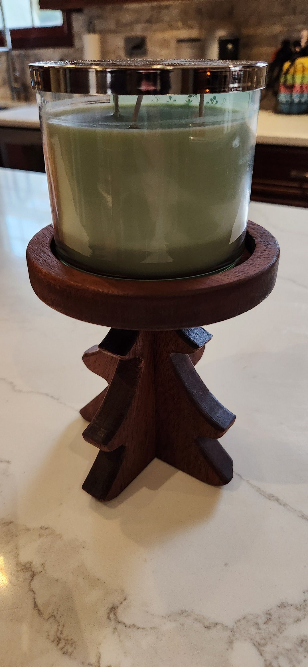 Christmas Tree Candle Stand Etsy