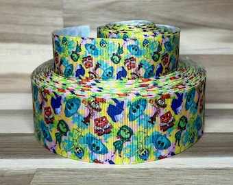 Disney's Inside Out 1" or 1.5" Grosgrain Ribbon | 1 Yard