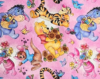 Winnie the Pooh Remnants | 100% Cotton Fabric