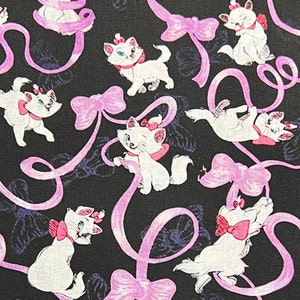 Disney Aristocats Marie Remnants | 100% Cotton Fabric