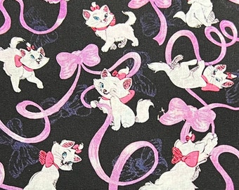Disney Aristocats Marie Remnants | 100% Cotton Fabric