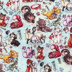 Disney Cats Remnants | 100% Cotton Fabric