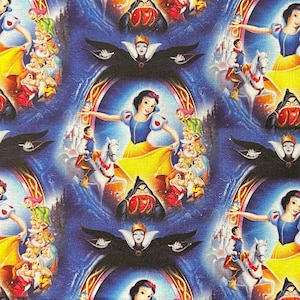Disney Snow White and the Seven Dwarfs Remnants | 100% Cotton
