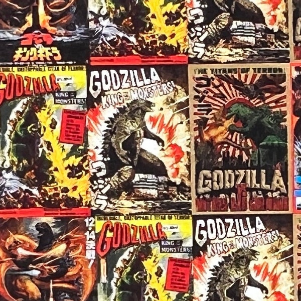 Godzilla Remnants | 100% Cotton Fabric