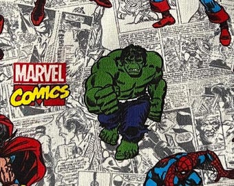 Superhero Characters Remnants | 100% Cotton Fabric | Marvel Comics