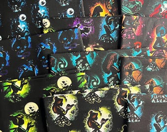 Lote de telas de algodón 100 % Disney Good vs Evil, 6 cuartos de grasa, bolsa sorpresa, SIN duplicados