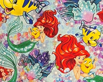 Disney's Little Mermaid Remnants | 100% Cotton Fabric