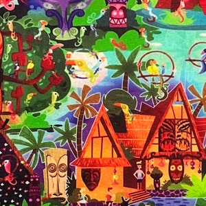 Enchanted Tiki Room Remnants | 100% Cotton Fabric