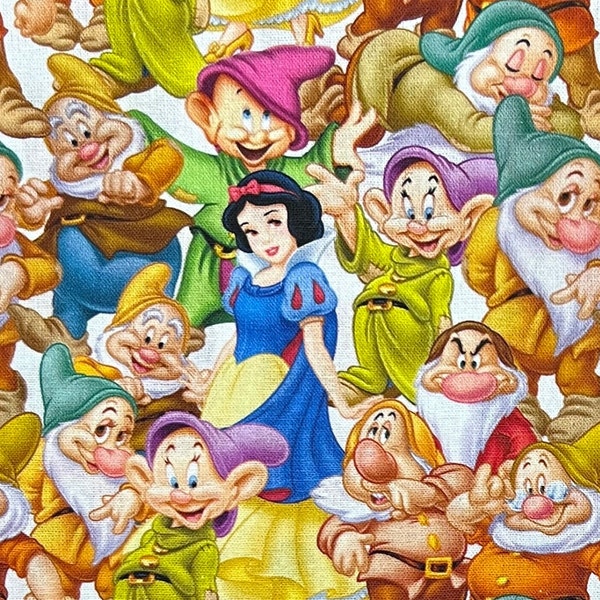 Disney Snow White and the Seven Dwarfs Remnants | 100% Cotton