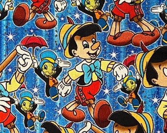 Disney's Pinocchio Remnants | 100% Cotton Fabric