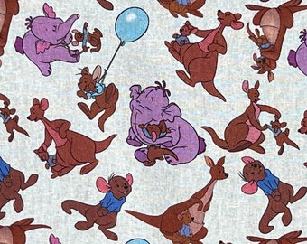 Winnie the Pooh Remnants | 100% Cotton | Kanga, Roo, Heffalump