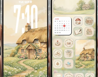 Aesthetic Cottagecore App Icons IOS & Widgets and Wallpapers, Aesthetic Desktop Android iPad iPhone, Cozy Neutral Home Screen Theme IOS 26