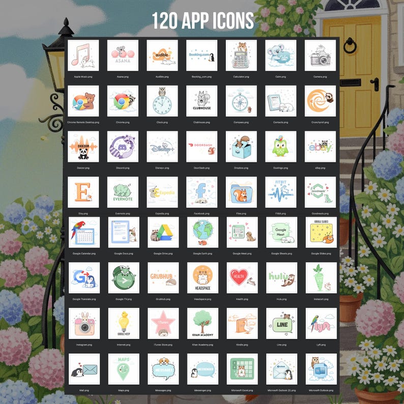 App Icons Set, Cute Cozy Icons Pack, iPhone Theme, Android Phone Theme ...